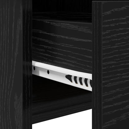 Cosmetic Table with Drawer Black Oak 100 x 45 x76 cm