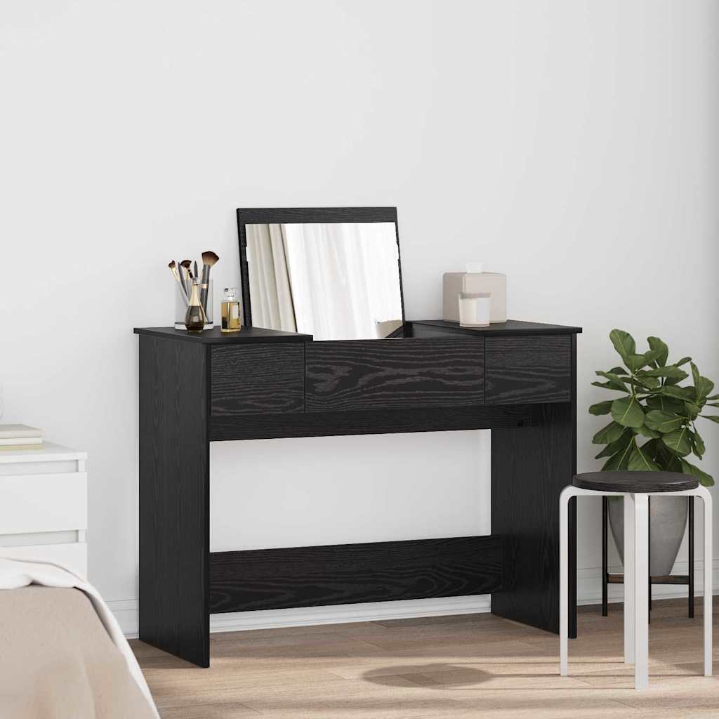 Cosmetic Table with Drawer Black Oak 100 x 45 x76 cm