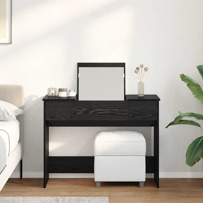 Cosmetic Table with Drawer Black Oak 100 x 45 x76 cm