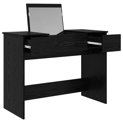 Cosmetic Table with Drawer Black Oak 100 x 45 x76 cm