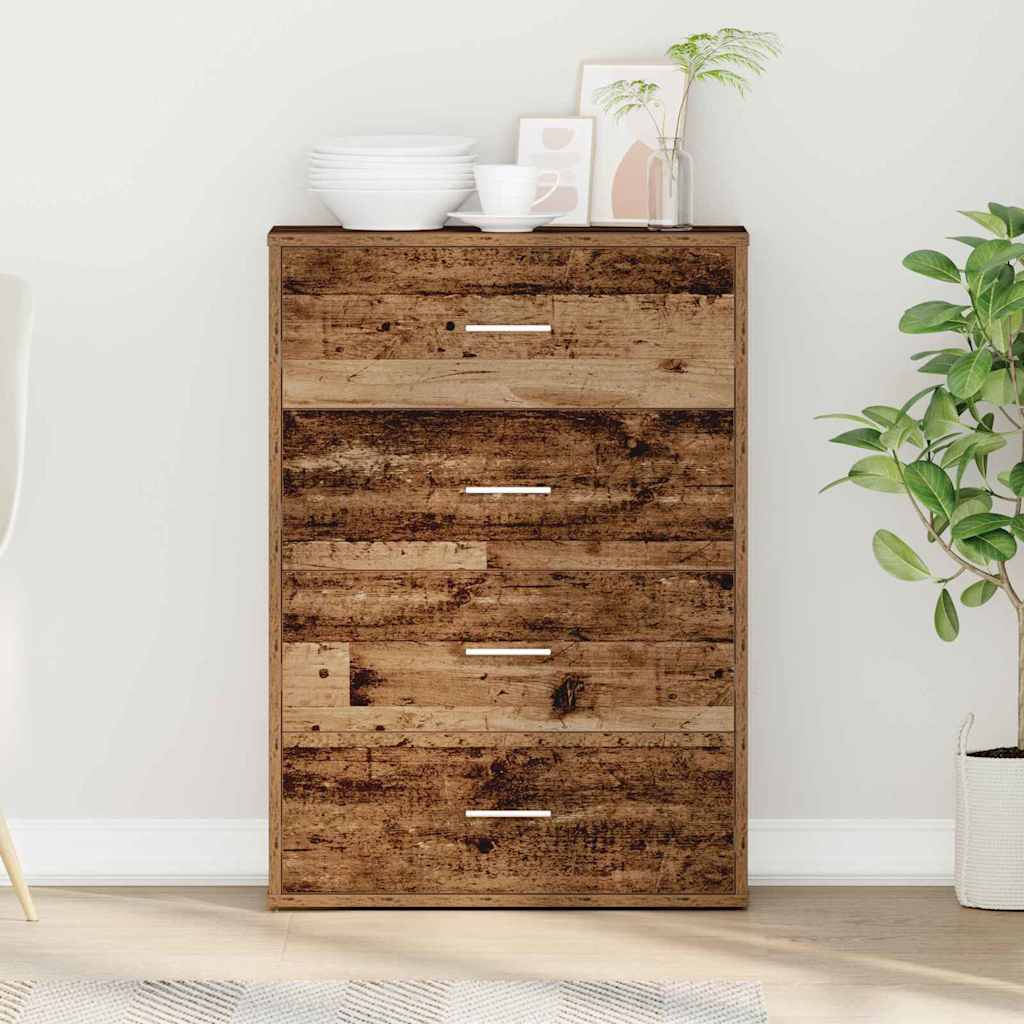Sideboard with Drawer Old Wood 60 x 31 x 84 cm Engineered Wood