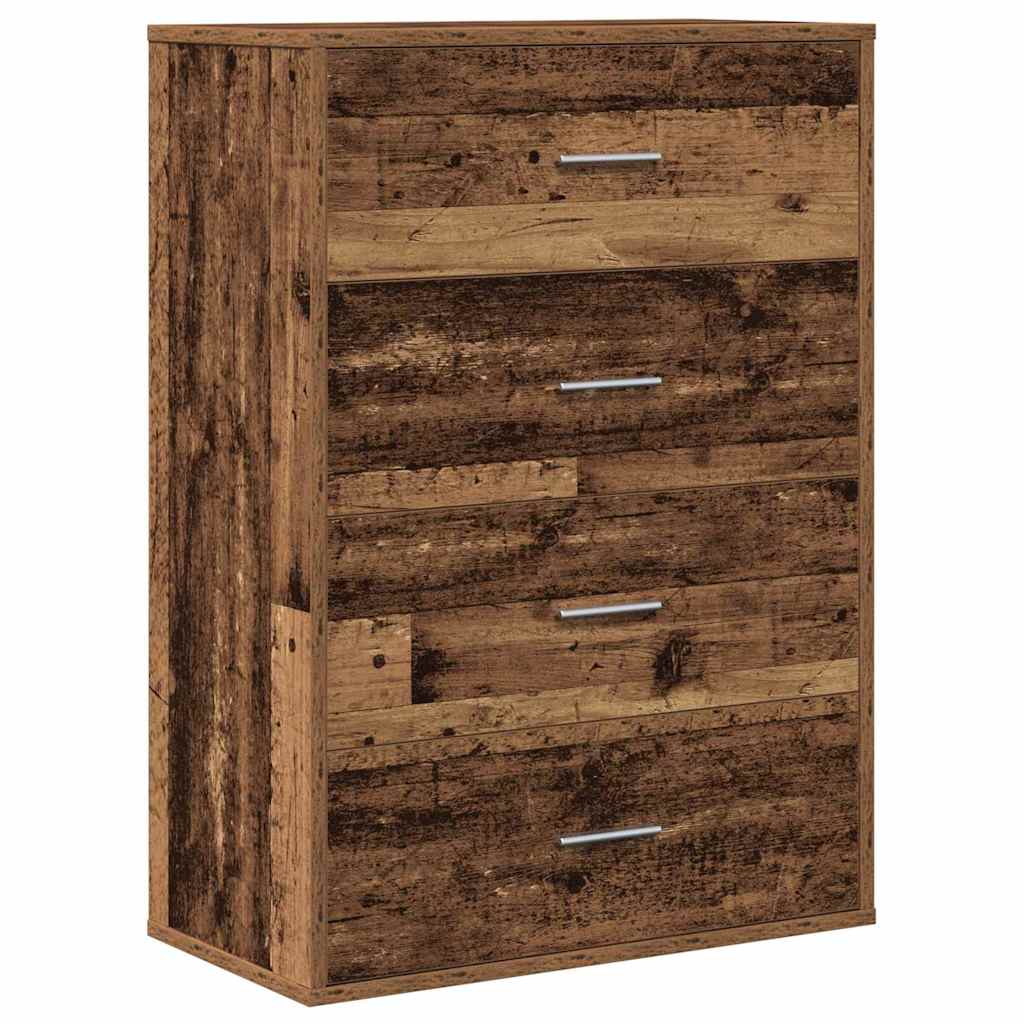 Sideboard with Drawer Old Wood 60 x 31 x 84 cm Engineered Wood