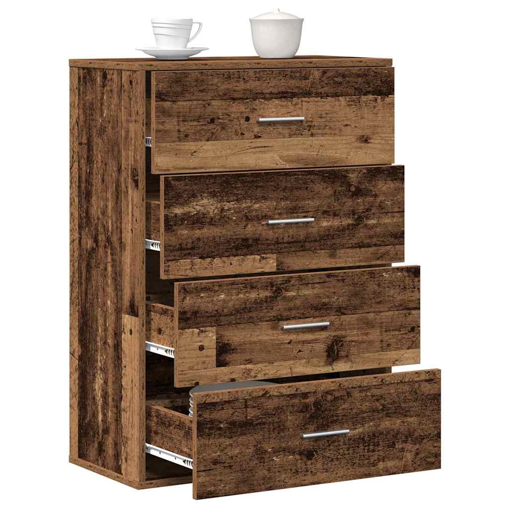 Sideboard with Drawer Old Wood 60 x 31 x 84 cm Engineered Wood