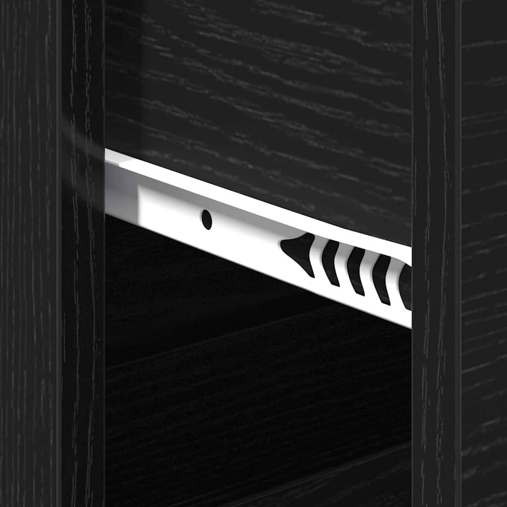 Sideboard Black Oak 60 x 31 x 84 cm Engineered Wood