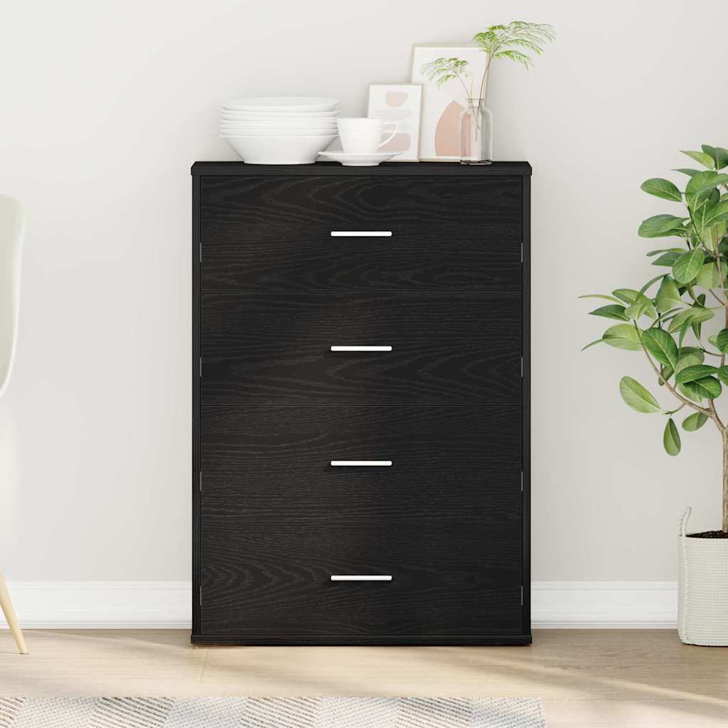 Sideboard Black Oak 60 x 31 x 84 cm Engineered Wood