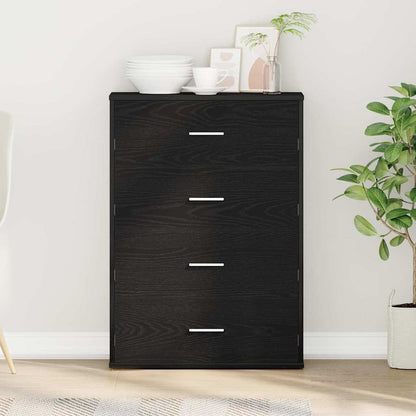 Sideboard Black Oak 60 x 31 x 84 cm Engineered Wood