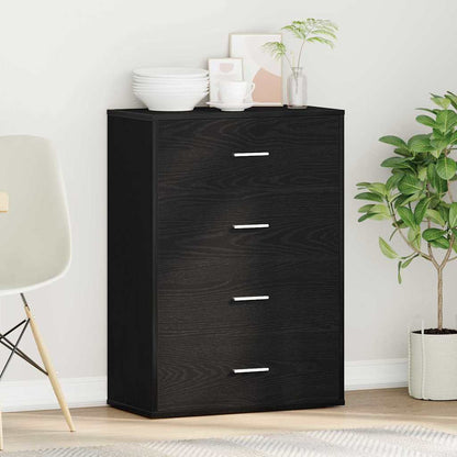 Sideboard Black Oak 60 x 31 x 84 cm Engineered Wood