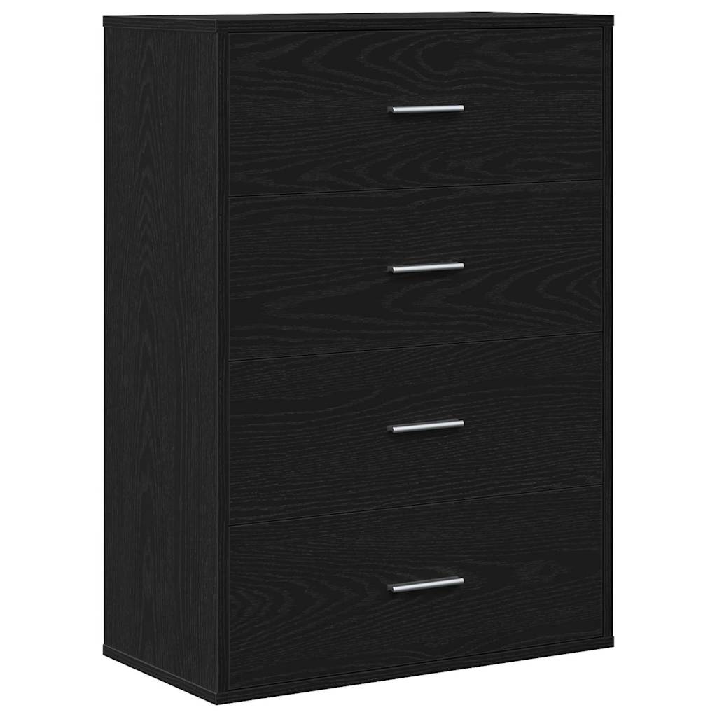 Sideboard Black Oak 60 x 31 x 84 cm Engineered Wood