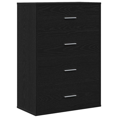 Sideboard Black Oak 60 x 31 x 84 cm Engineered Wood