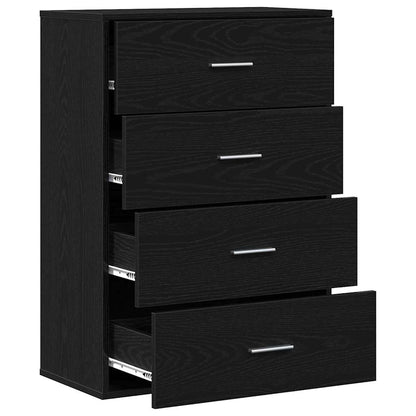 Sideboard Black Oak 60 x 31 x 84 cm Engineered Wood