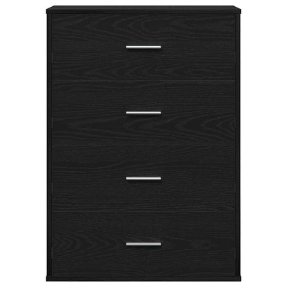 Sideboard Black Oak 60 x 31 x 84 cm Engineered Wood