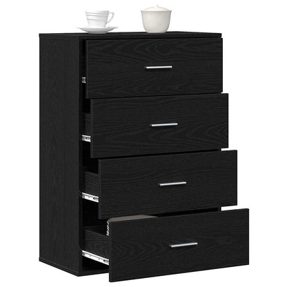 Sideboard Black Oak 60 x 31 x 84 cm Engineered Wood