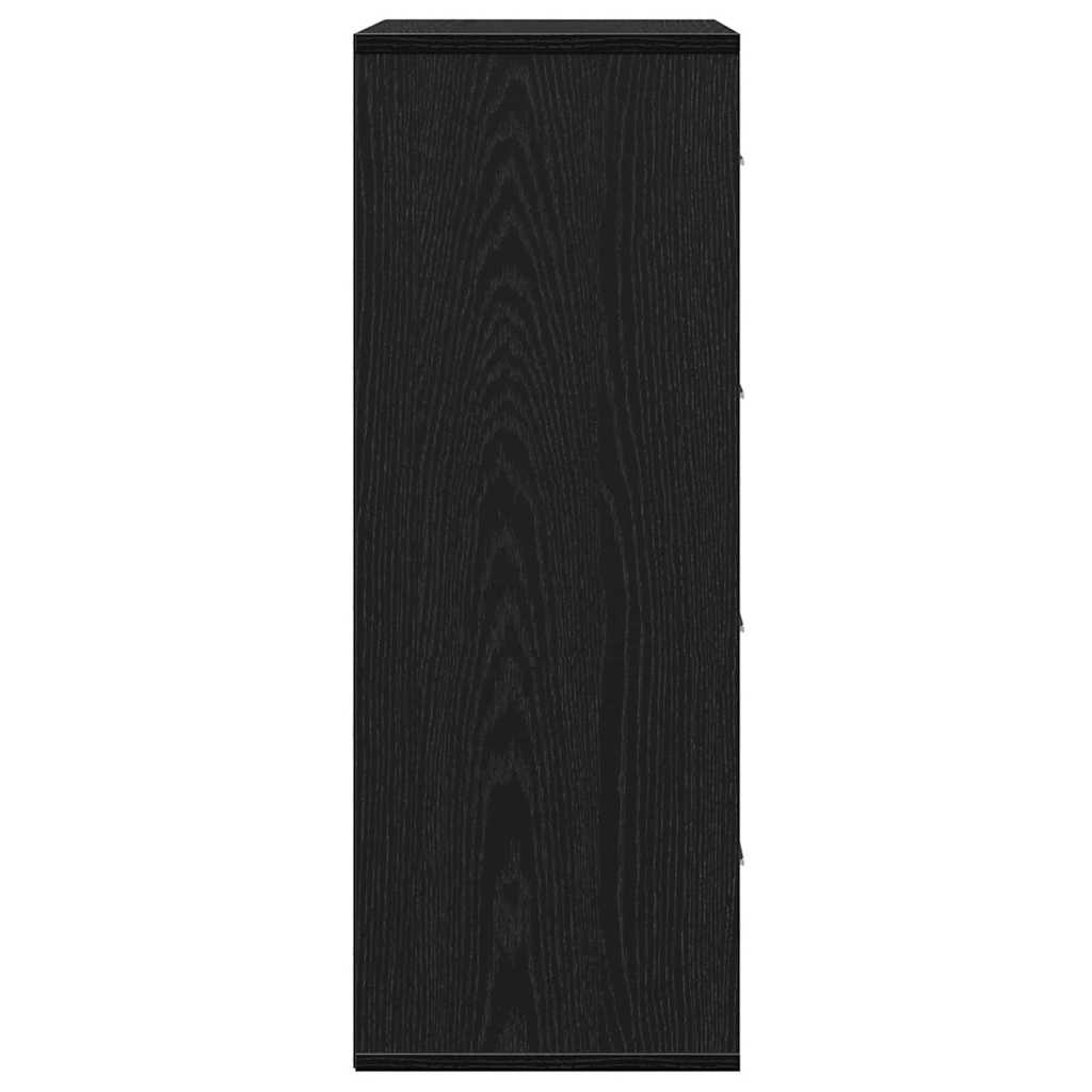 Sideboard Black Oak 60 x 31 x 84 cm Engineered Wood