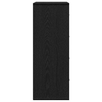 Sideboard Black Oak 60 x 31 x 84 cm Engineered Wood