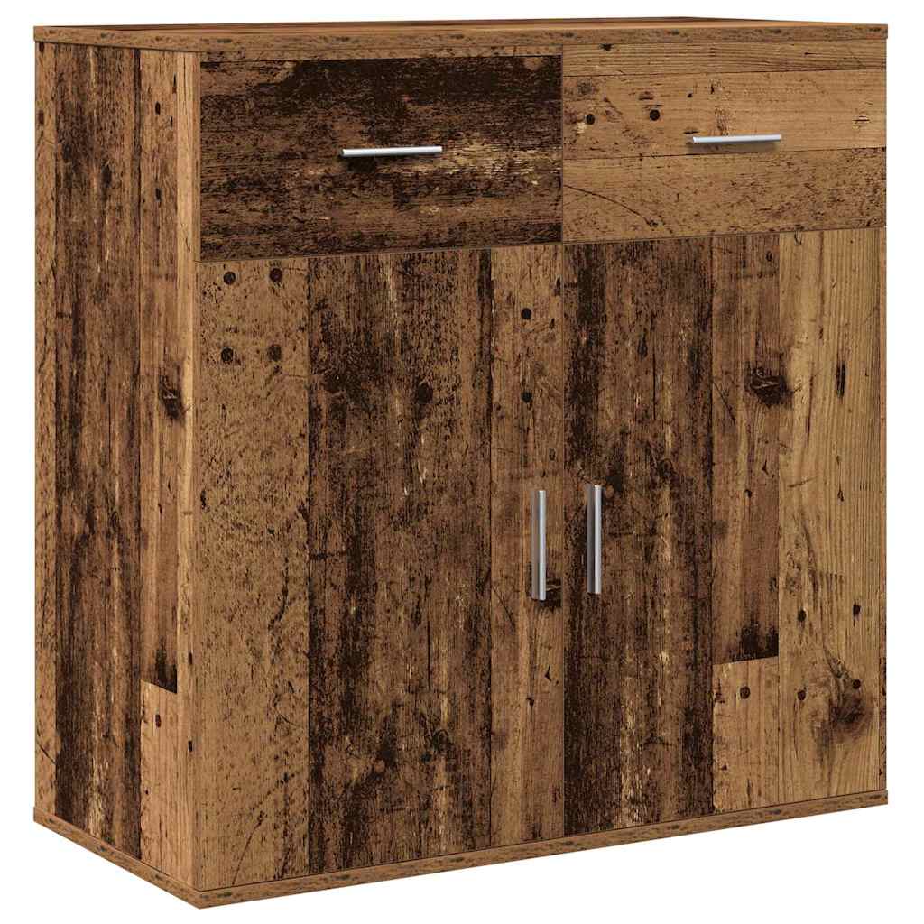 Sideboard with Drawer Old Wood 78 x 38 x 80 cm Engineered Wood