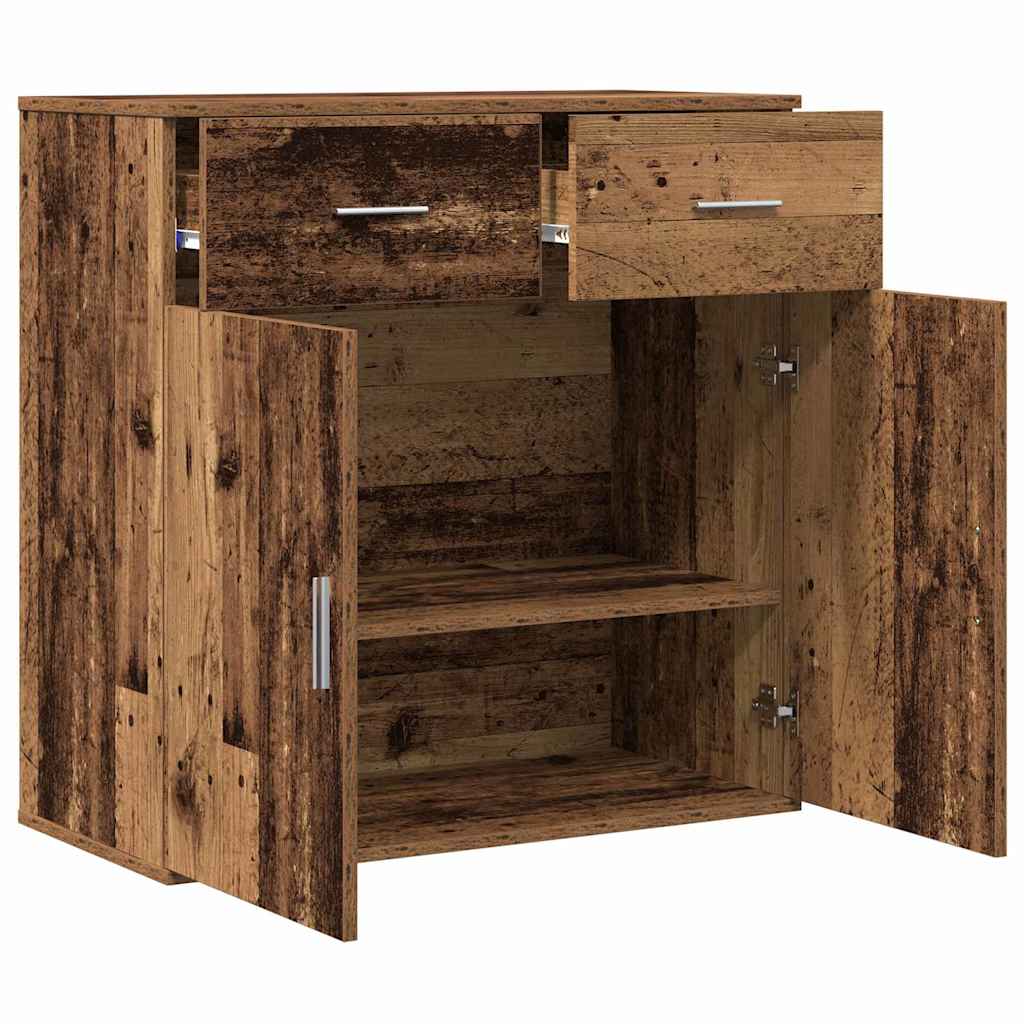 Sideboard with Drawer Old Wood 78 x 38 x 80 cm Engineered Wood