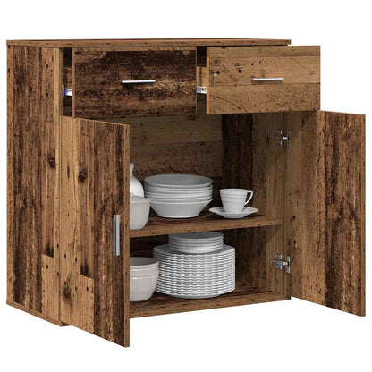 Sideboard with Drawer Old Wood 78 x 38 x 80 cm Engineered Wood