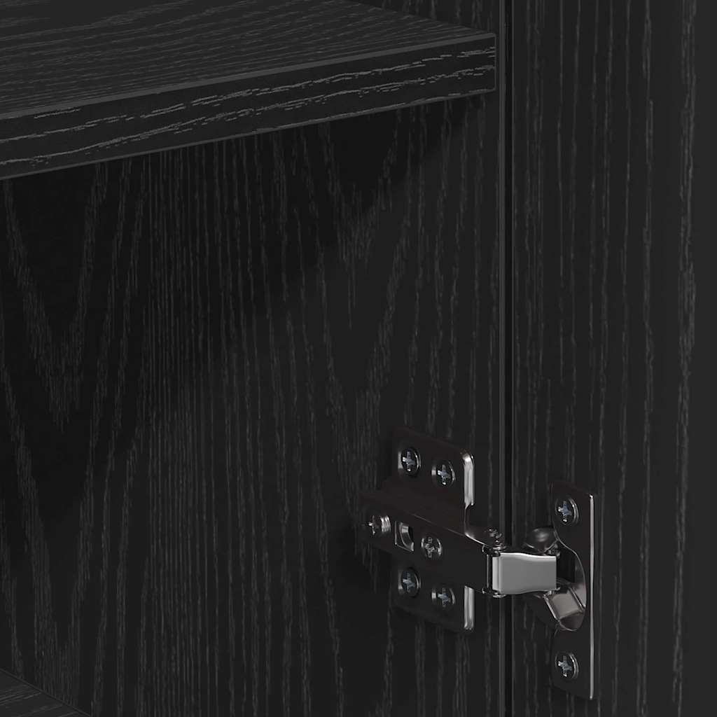 Sideboard Black Oak 78 x 38 x 80 cm Engineered Wood