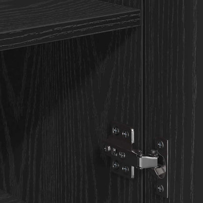 Sideboard Black Oak 78 x 38 x 80 cm Engineered Wood