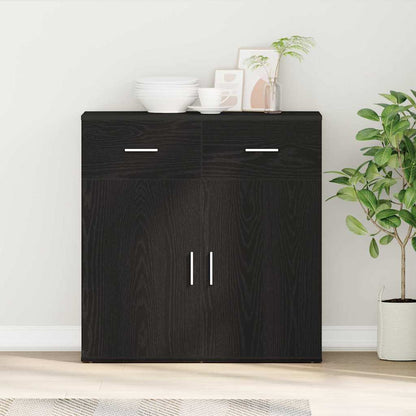 Sideboard Black Oak 78 x 38 x 80 cm Engineered Wood