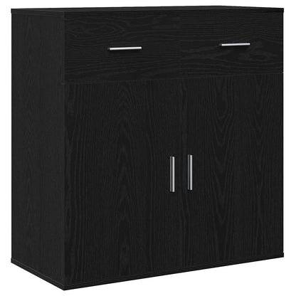 Sideboard Black Oak 78 x 38 x 80 cm Engineered Wood