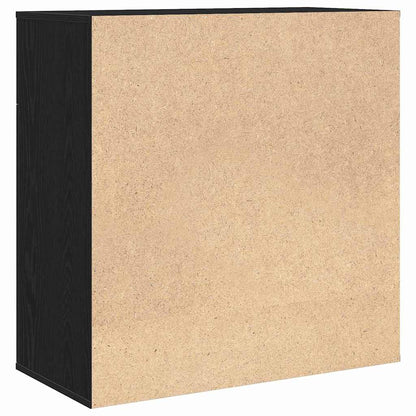 Sideboard Black Oak 78 x 38 x 80 cm Engineered Wood
