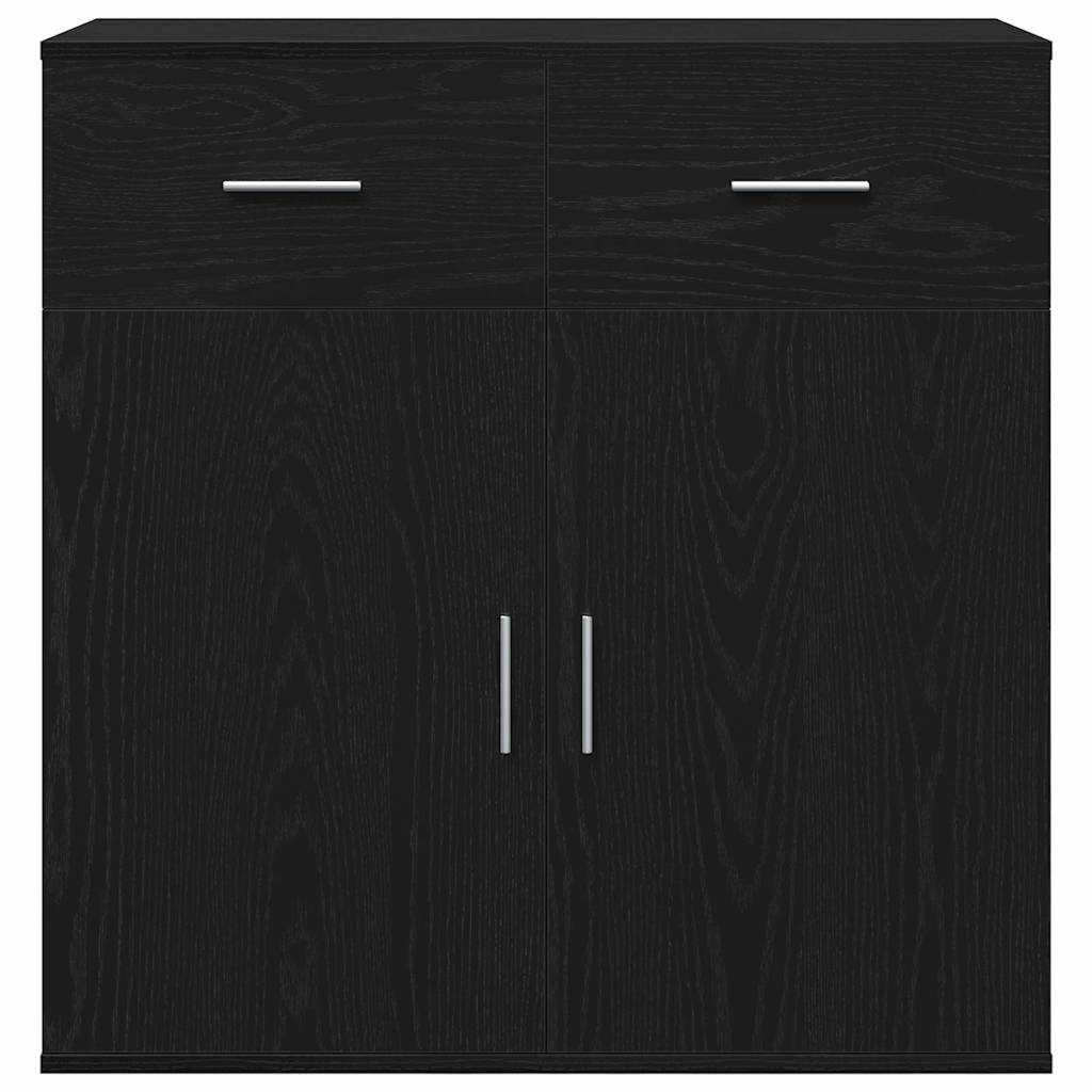 Sideboard Black Oak 78 x 38 x 80 cm Engineered Wood