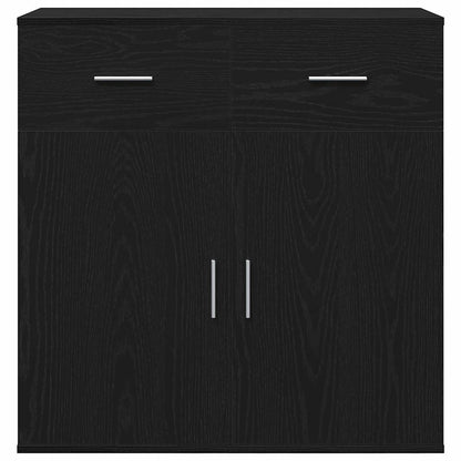 Sideboard Black Oak 78 x 38 x 80 cm Engineered Wood