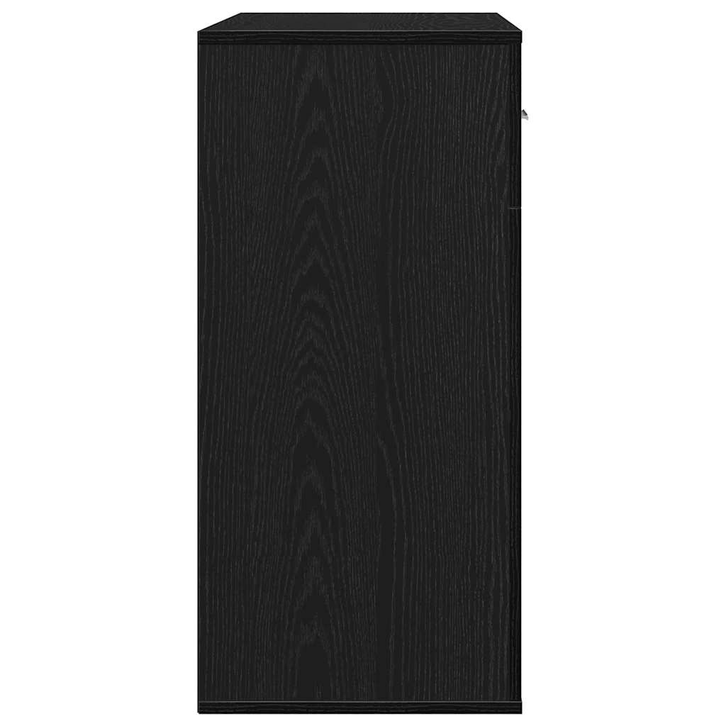 Sideboard Black Oak 78 x 38 x 80 cm Engineered Wood