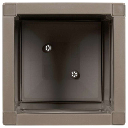 Garden Flower Box Light Brown 36 x 36 x 35 cm PP