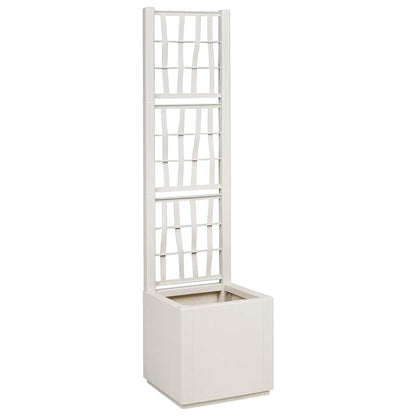 Flower Box White 36 x 36 x 140 cm Plastic