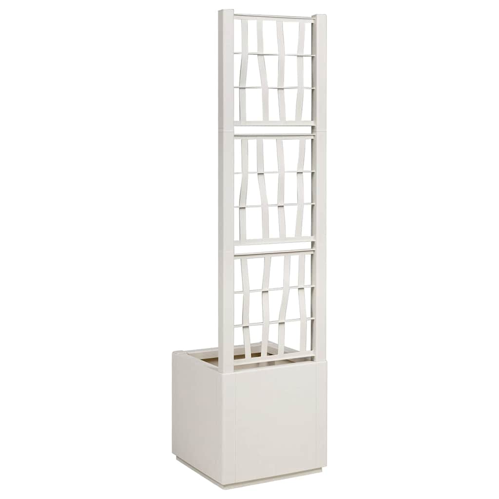 Flower Box White 36 x 36 x 140 cm Plastic