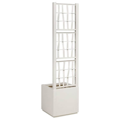 Flower Box White 36 x 36 x 140 cm Plastic