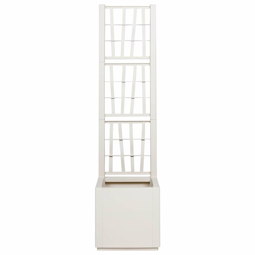 Flower Box White 36 x 36 x 140 cm Plastic