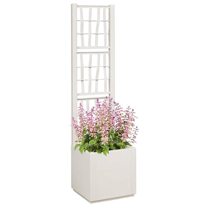 Flower Box White 36 x 36 x 140 cm Plastic