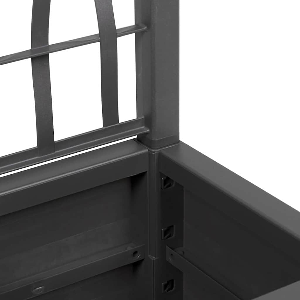 Flower Box Dark Grey 36 x 36 x 140 cm Plastic