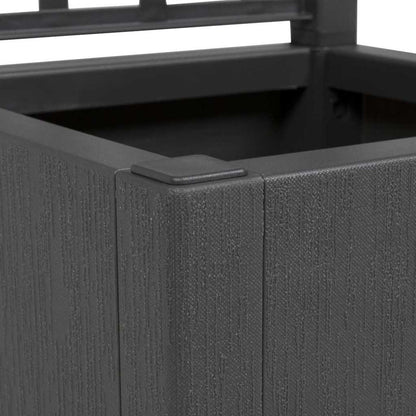 Flower Box Dark Grey 36 x 36 x 140 cm Plastic