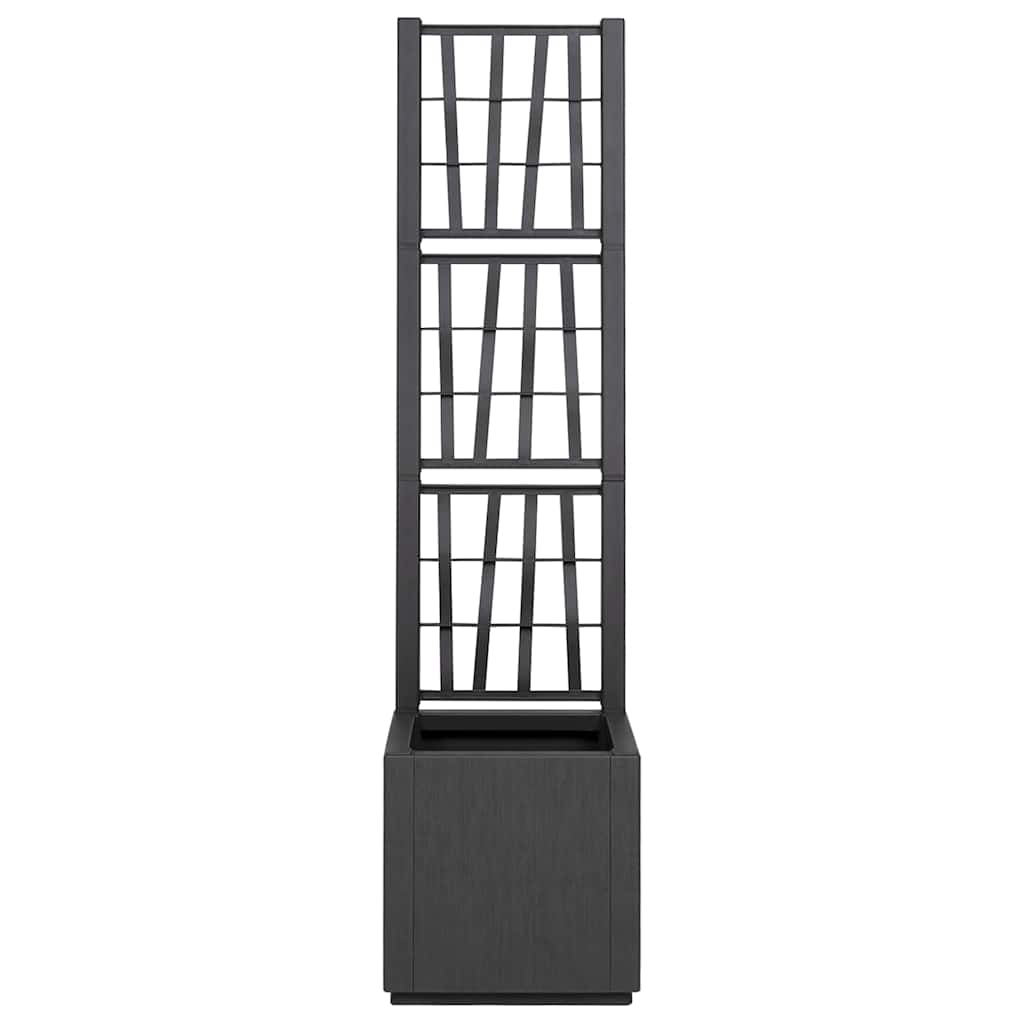 Flower Box Dark Grey 36 x 36 x 140 cm Plastic