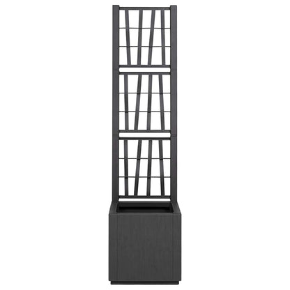 Flower Box Dark Grey 36 x 36 x 140 cm Plastic