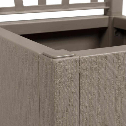 Garden Planter with Trellis Light Brown 36 x 36 x 140 cm PP