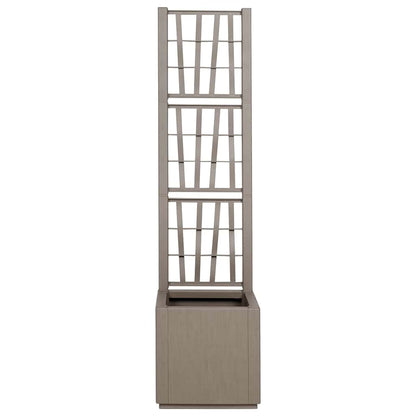 Garden Planter with Trellis Light Brown 36 x 36 x 140 cm PP