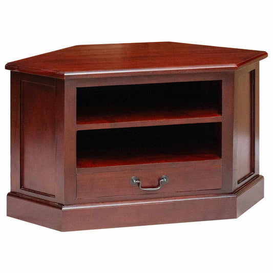 CornerTVCabinet Brown 79 x 40 x 46 cm Solid Mahogany Wood