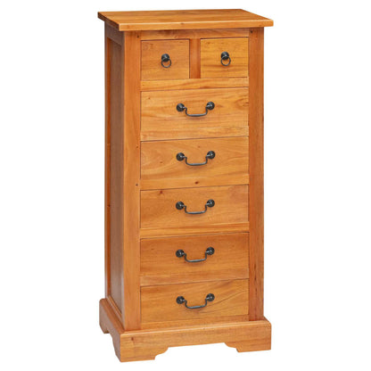 Chest of Drawers Natural 45 x 35 x 100.5 cm Solid Mahogany Wood