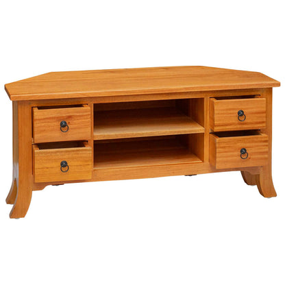 TV Cabinet Natural 100 x 40.5 x 46 cm Solid Mahogany Wood
