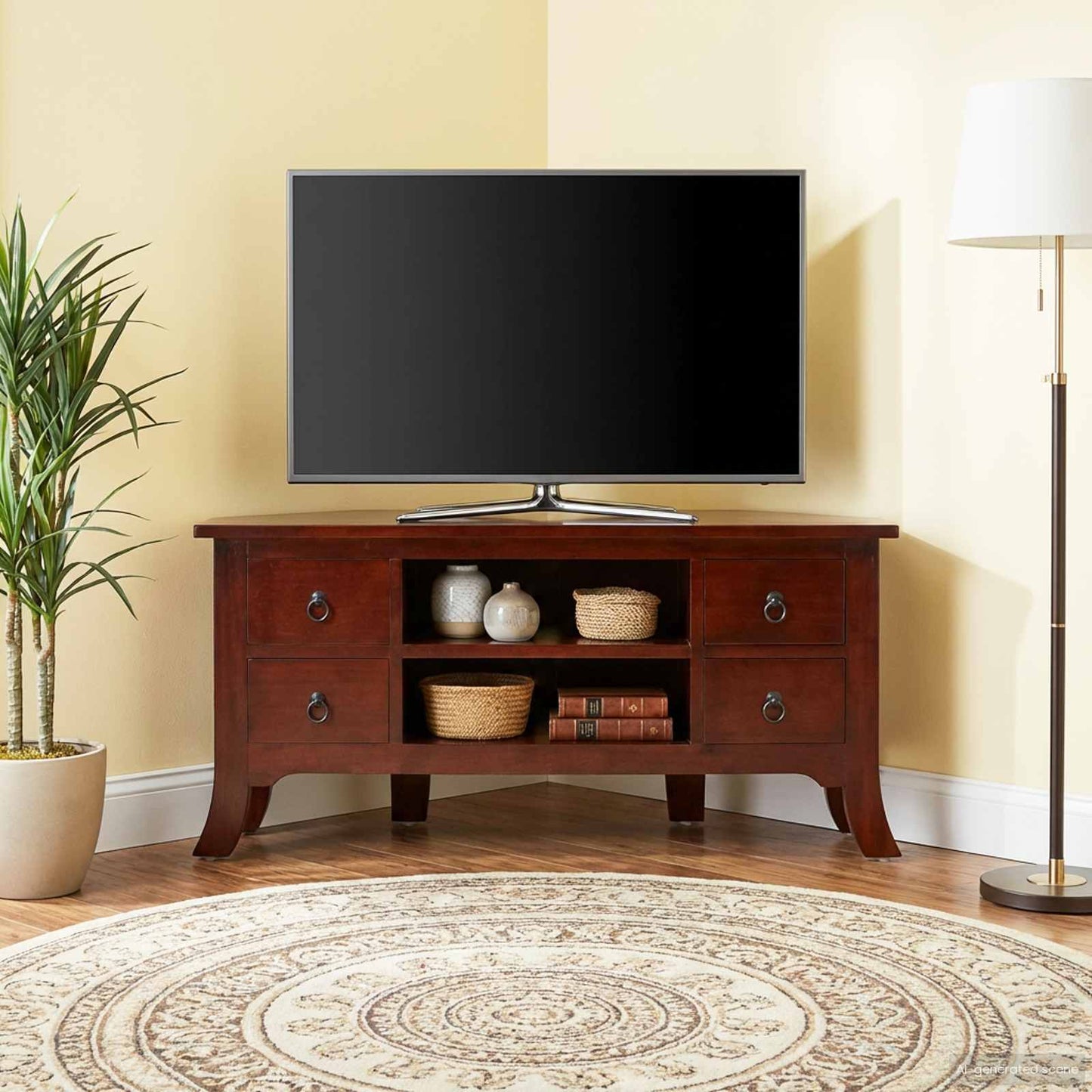 TV Cabinet Brown 100 x 40.5 x 46 cm Solid Mahogany Wood