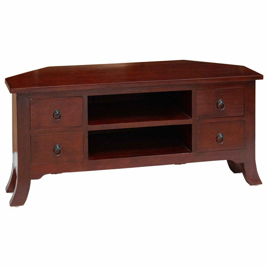 TV Cabinet Brown 100 x 40.5 x 46 cm Solid Mahogany Wood
