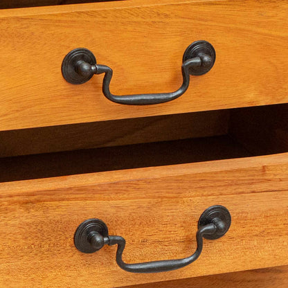 Side Table Natural 60.5 x 30 x 61 cm Solid Mahogany Wood