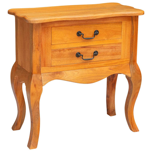 Side Table Natural 60.5 x 30 x 61 cm Solid Mahogany Wood