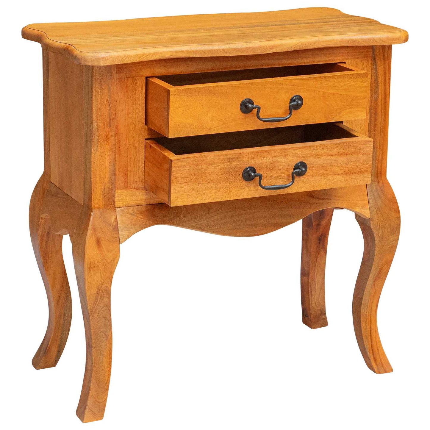 Side Table Natural 60.5 x 30 x 61 cm Solid Mahogany Wood