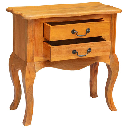 Side Table Natural 60.5 x 30 x 61 cm Solid Mahogany Wood